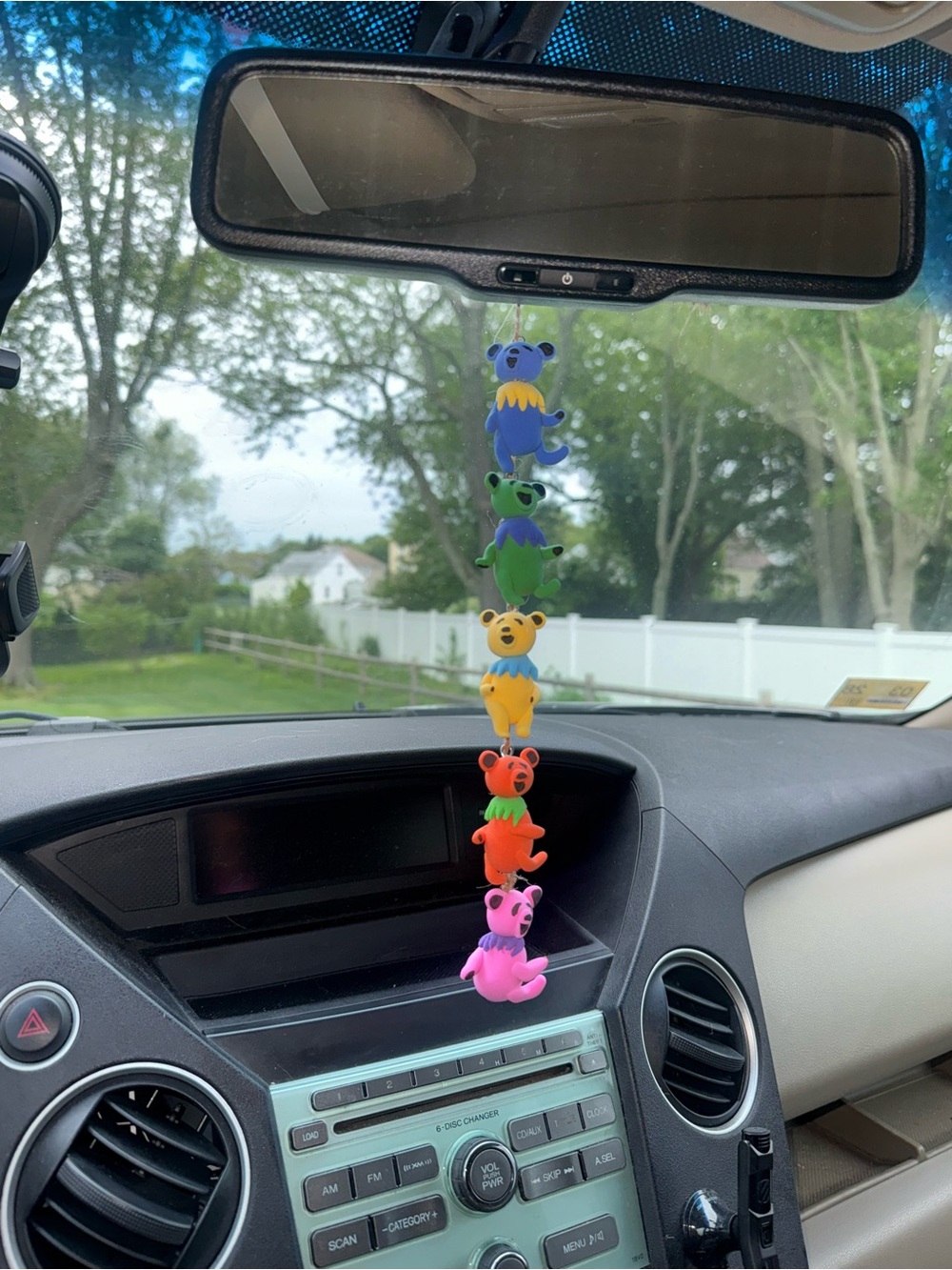HandMade Grateful Dead dancing bears for car mirror